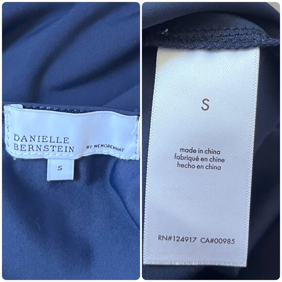 Danielle Bernstein Blue Milkmaid Adjustable Spaghetti Straps Dress Size Small - Picture 11 of 13